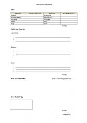 English Worksheet: Leprechauns and Ireland Test for kids