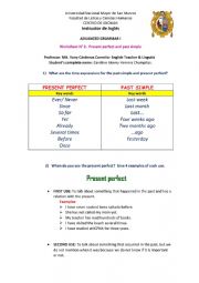 Examples of present perfect and simple past 