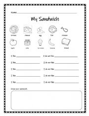English Worksheet: Carlas Sandwich 