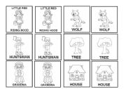 English Worksheet: Little Red Riding Hood - Vocabulary Memory Game