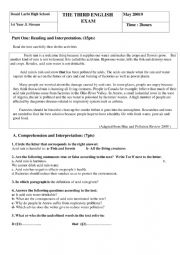 English Worksheet: Acide rain