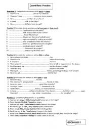 Quantifiers worksheet