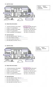 English Worksheet: Parts of the house