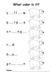 English Worksheet: What color is it?