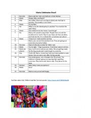 English Worksheet: Wonders: Maria Celebrates Brazil