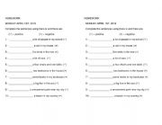 English Worksheet: There is and There are
