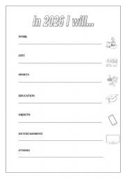 English Worksheet: My Future