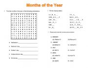 English Worksheet: Months of the year