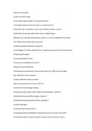 Debate statements 