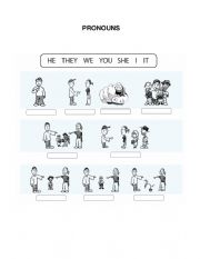 English Worksheet: Pronouns