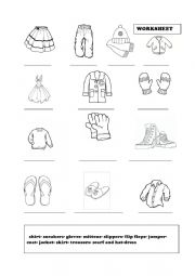 English Worksheet: clothes 