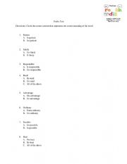 English Worksheet: Prefix Test