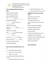 English Worksheet: Mr Sandman - Listening Activity