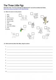 English Worksheet: The Three Little Pigs