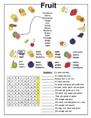 English Worksheet: FRUIT