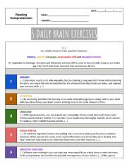 5 Daily Brain Exercises
