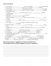 English Worksheet: First and Second conditional exercises