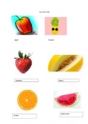English Worksheet: Fruits