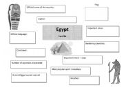 English Worksheet: Egypt - factfile