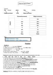 subject and object pronouns