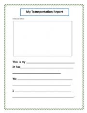 English Worksheet: Transportation Report