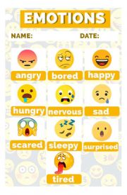 English Worksheet: Emotions