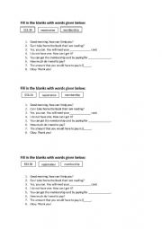 English Worksheet: Dialogue for library registration