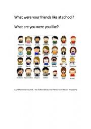 English Worksheet: What were your friends like>