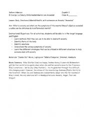 English Worksheet: Mental Health-Anxiety English/Spanish