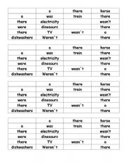 English Worksheet: order sentences was and were 