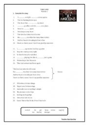 English Worksheet: This love - Maroon 5