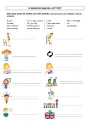 English Worksheet: Classroom English