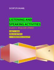 Speaking Activity class -x (PUNJAB SCHOOL EDUCATION BOARD)