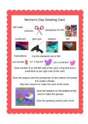 English Worksheet: Craft for kids:Women