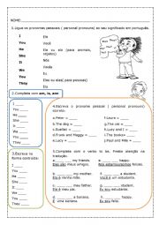 PERSONAL PRONOUNS AND VERB TO BE