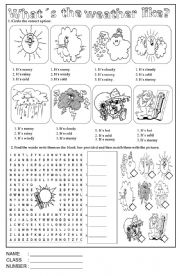 English Worksheet: Weather