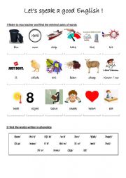 English Worksheet: phonetics