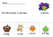 English Worksheet: Room on the broom sightwords