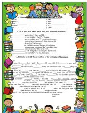 English Worksheet: Initial test 5th grade