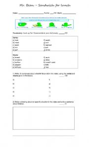 English Worksheet: Mr Bean - Present Continuous