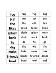 English Worksheet: Vocabulary word tracing