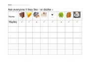 English Worksheet: Beginner likes and dislikes