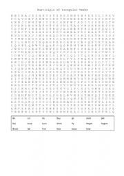 English Worksheet: Participle of the Irregular Verbs