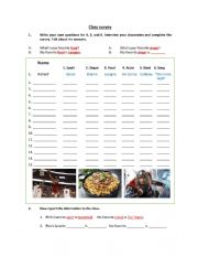 English Worksheet: Whats your favorite?