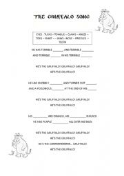 English Worksheet: THE GRUFFALO SONG