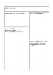 English Worksheet: Australian animals ESL 