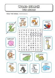 ANIMALS WORDSEARCH CI