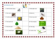 English Worksheet: Scavenger hunt: Nature