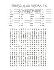 SIMPLE PAST WORDSEARCH