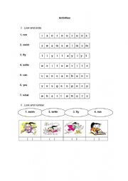 English Worksheet: activities